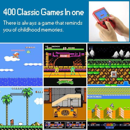 لوحة ألعاب محمولة تتضمن 400 لعبة + مشغل إضافي 