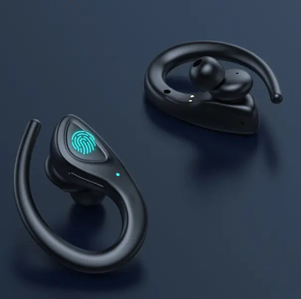 Bluetooth Headset Binaural Wireless Sports Hanging Ear Type Maroon Asteria