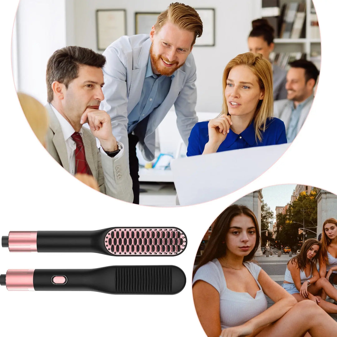 Hair straightener brush comb - Shakefav.com