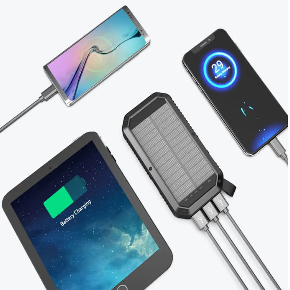 Sun Chaser Mini Solar Powered Wireless Phone Charger 10,000 mAh With - Shakefav.com