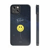 Smiley Face in Space Believe Slim Case pour iPhone série 14