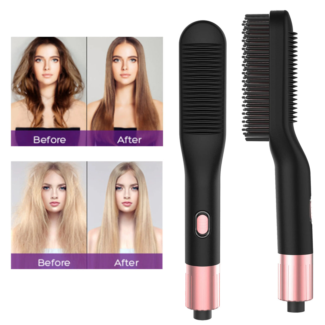 Hair straightener brush comb - Shakefav.com