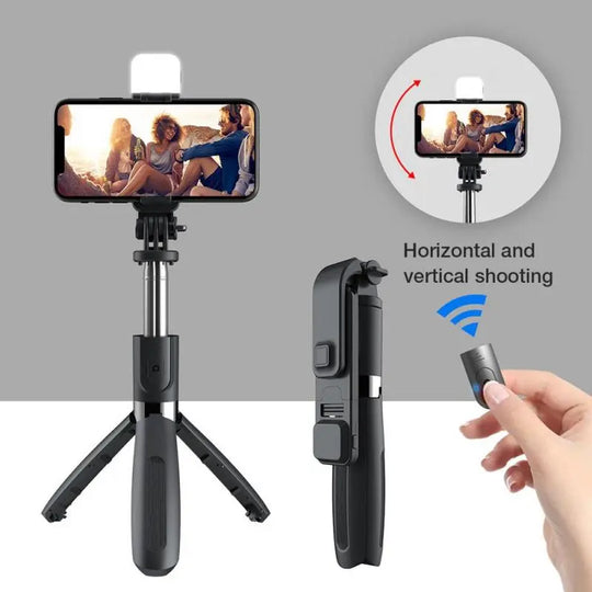 Compatible with Apple, Bluetooth Selfie Stick Tripod Maroon Asteria