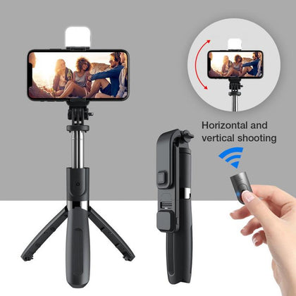 Compatible with Apple, Bluetooth Selfie Stick Tripod