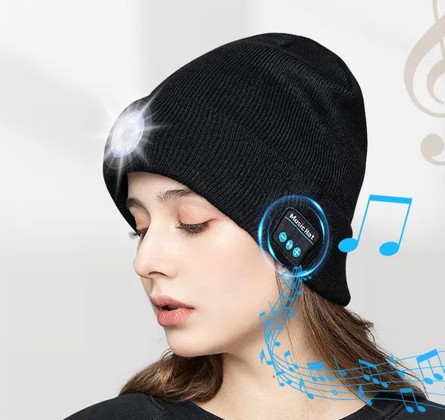 Glow Wireless Music Call Warm Earphone Hat Maroon Asteria