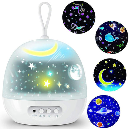 Night Light Projector  360° Rotating 8 Lighting Modes