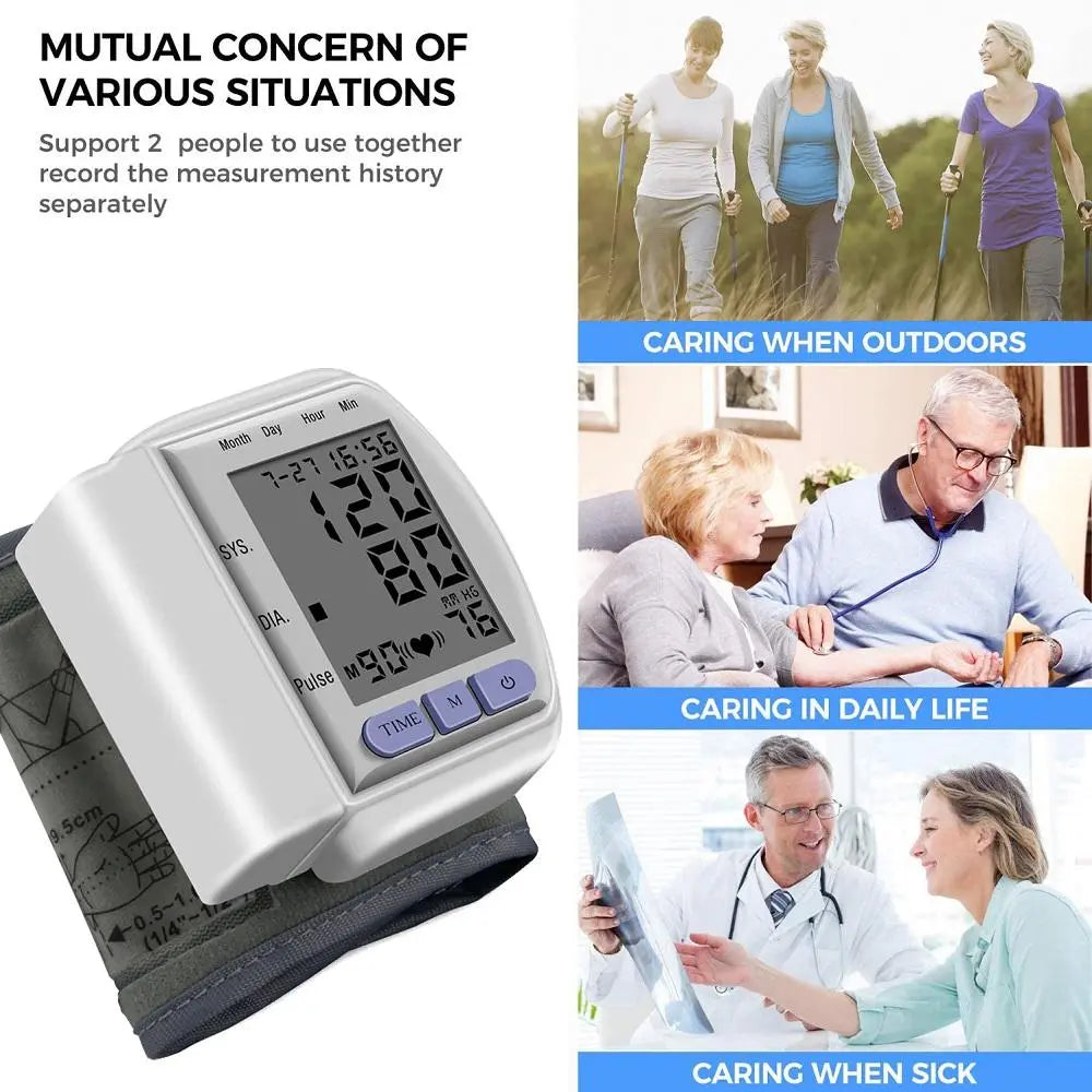 Digital Wrist Blood Pressure Monitor For Measuring Arterial Pressure - Shakefav.com