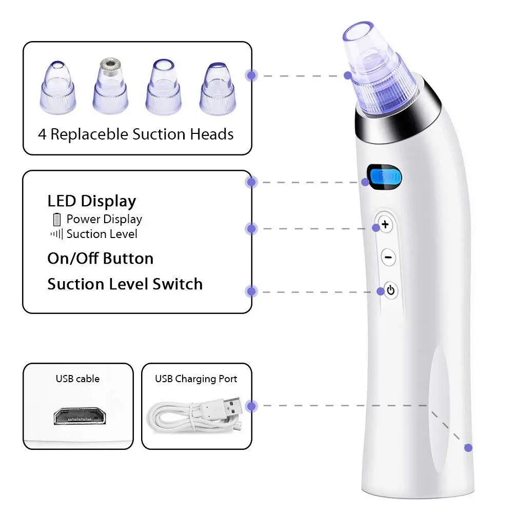 Electronic Blackhead Vacuum Cleaner Facial Pore Cleaner Extractor SP - Shakefav.com