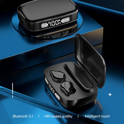 Écouteur Bluetooth sans fil V5.1, oreillettes stéréo étanches, mains libres SP