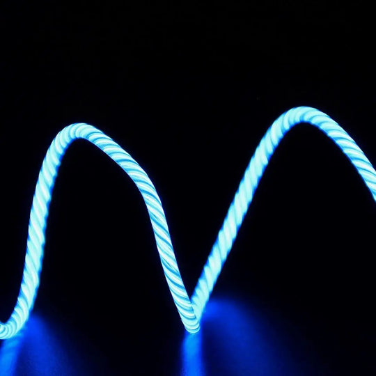 Light Pulse iPhone Electroluminescent Charge & Sync Cable (Blue) - Shakefav.com