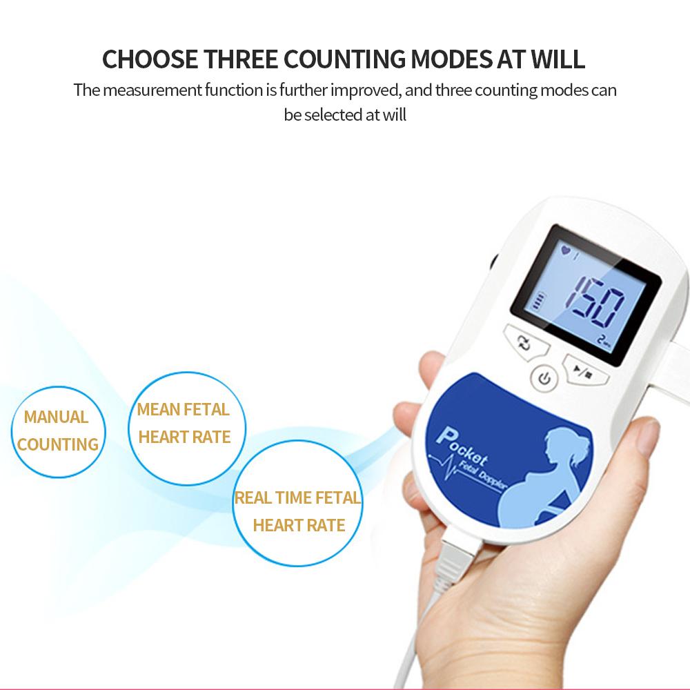 LCD Display Doppler Home Fetal Heart Rate Monitor Pregnancy SP