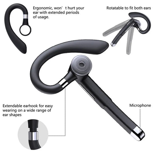 Bluetooth Headset with Mic Noise Cancelling and LED Power Display SP - Shakefav.com