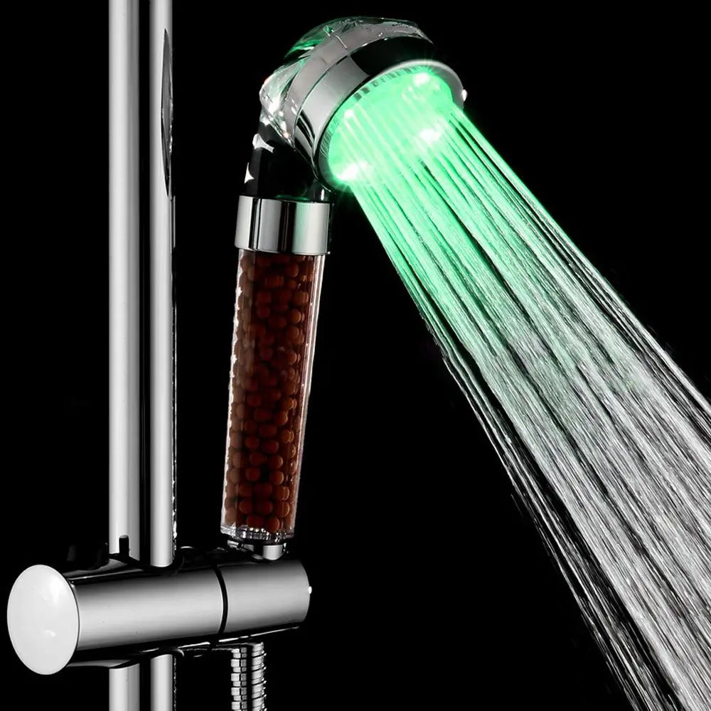 Shower Head with Temperature-controlled Color Changing Lights SP - Shakefav.com