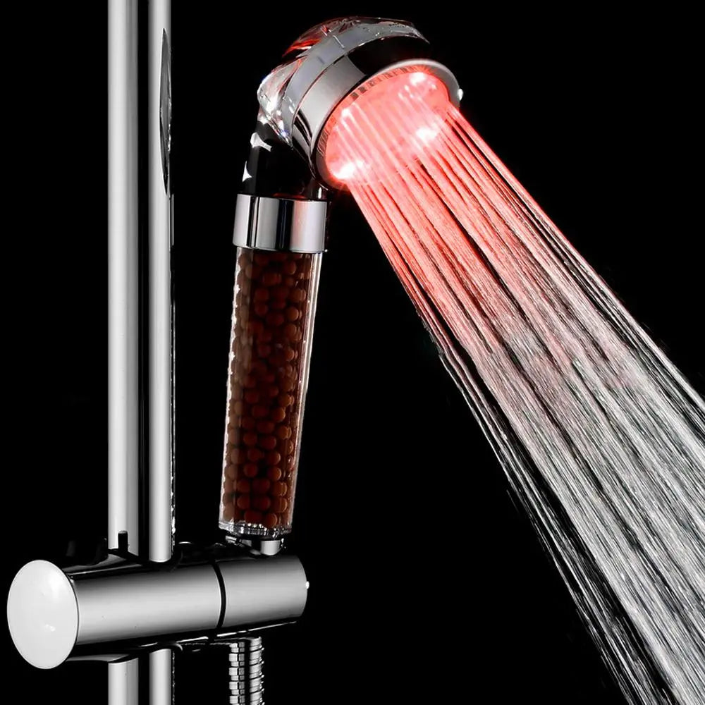 Shower Head with Temperature-controlled Color Changing Lights SP - Shakefav.com