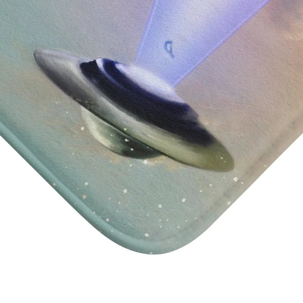 UFO Abducting Cow Bath Mat Home Accents - Shakefav.com