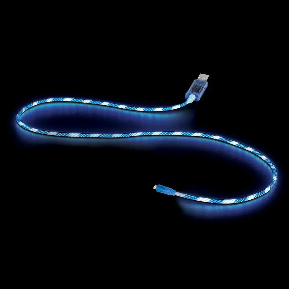 Light Pulse iPhone Electroluminescent Charge & Sync Cable (Blue) - Shakefav.com