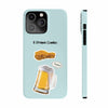 Coque fine poulet frit et bière pour iPhone série 14