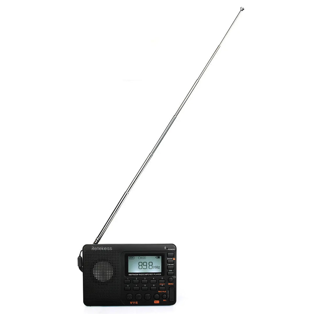 Radio Full Band Radio Recorder FM AM MP3 Playback Maroon Asteria