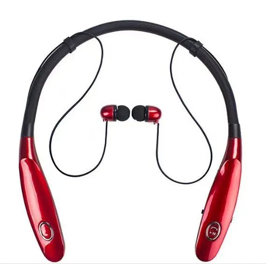 Neck Style Wireless Sports Stereo Bluetooth Headphones Maroon Asteria