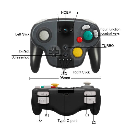 Wireless Gamepad With NFC Function Maroon Asteria