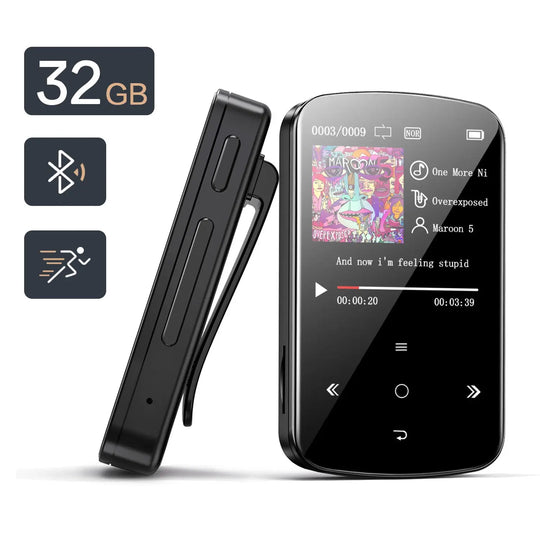 32GB HD Screen Portable Sports Mp3 Music Player Ultra-thin Maroon Asteria