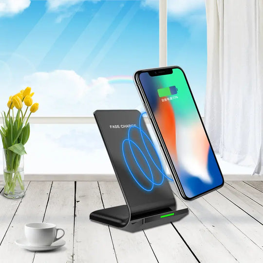 Mobile Phone Wireless Charger 10W Fast Charging Stand Maroon Asteria