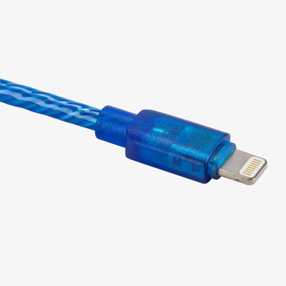 Light Pulse iPhone Electroluminescent Charge & Sync Cable (Blue) - Shakefav.com