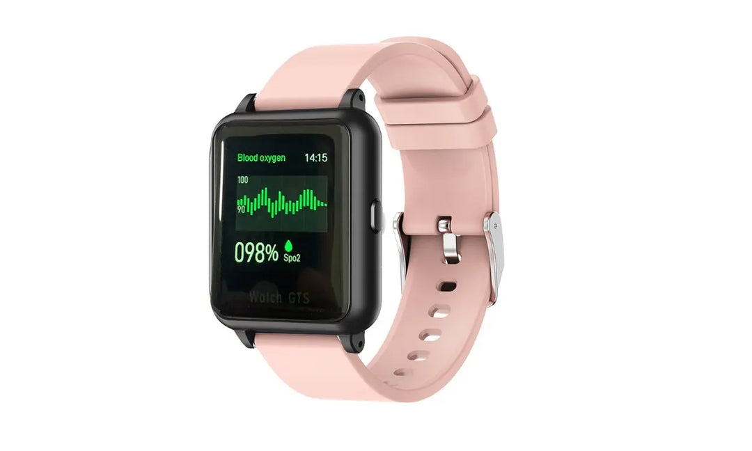 OXITEMP Smart Watch With Live Oximeter, Thermometer And Pulse Monitor Salmon Lucky