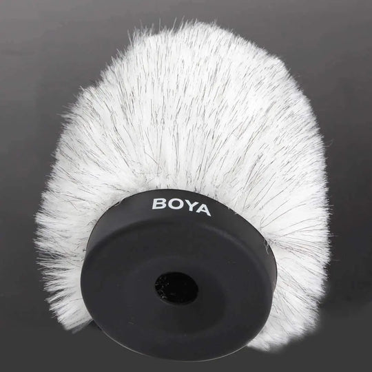 AMZER Furry Outdoor Interview Windshield Muff for Shotgun Capacitor Silver Millie