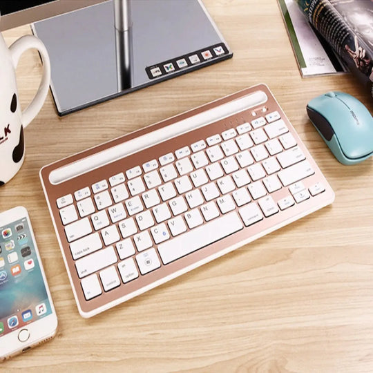 Multi-Task Master Of All Bluetooth Keyboard Salmon Lucky