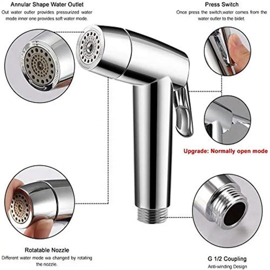 Hand Held Two Water Outlet Modes  Bidet Toilet Sprayer - Shakefav.com