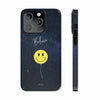 Smiley Face in Space Believe Slim Case pour iPhone série 14