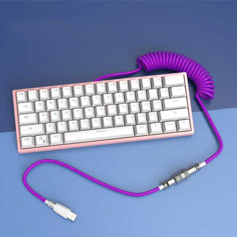 Type-C Detachable Mechanical Keyboard Navigation Cable Maroon Asteria