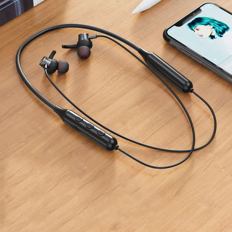 Magnetic Sucker Neck Sports Bluetooth Headset Maroon Asteria