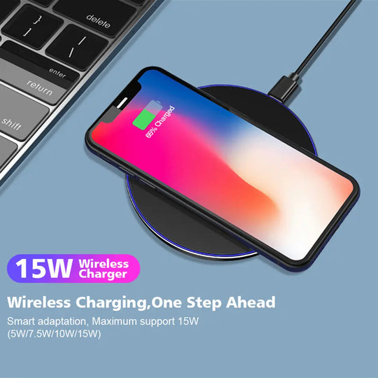 Wireless Charger Induction Type C Fast Charging Pad Maroon Asteria