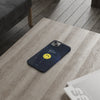 Smiley Face in Space Believe Slim Case pour iPhone série 14