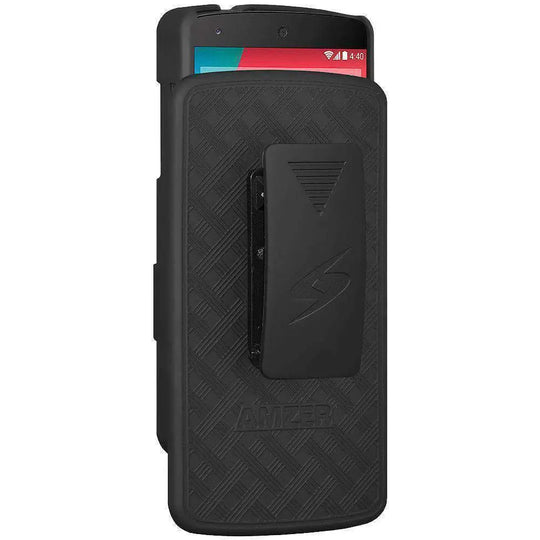 AMZER Shellster Hard Case with Belt Clip Holster for Google Nexus 5 - Shakefav.com