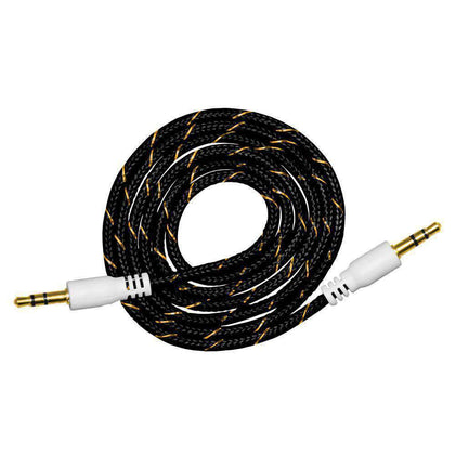 3.5mm Nylon Tangle-Free Auxiliary Audio Cord Cable - 3 ft. (pack of 3)