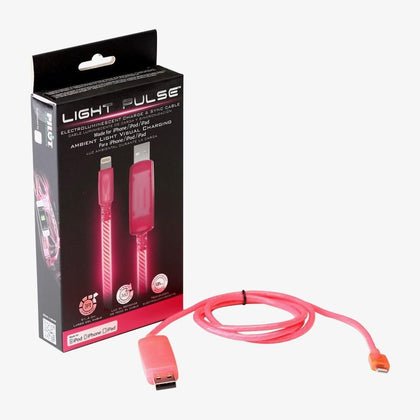 Câble de charge et de synchronisation électroluminescent pour iPhone Light Pulse (rose)