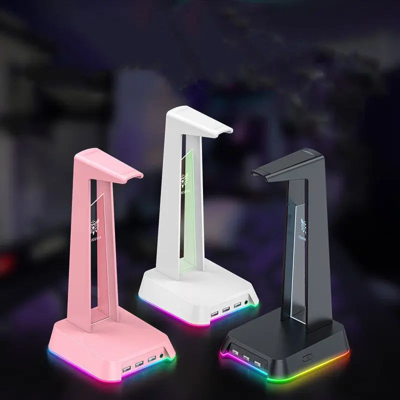 Stand Illuminated Headphone Display Stand Maroon Asteria