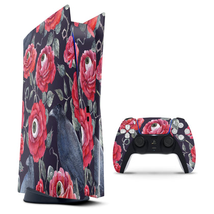 Abstract Roses with Eyes - Full Body Skin Decal Wrap Kit for Sony