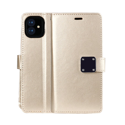 KIKO Étui portefeuille en cuir multi-poches avec sangle pour iPhone 13