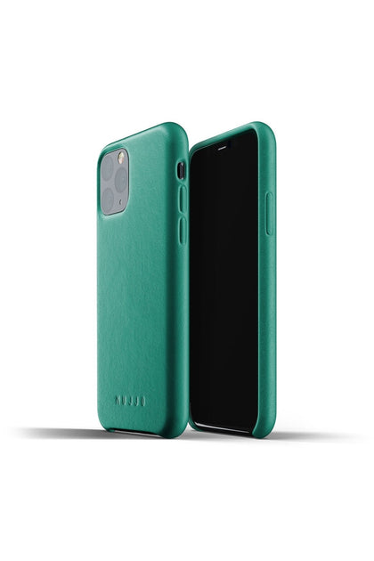 Mujjo MUJJO-CL-001-AG Étui en cuir complet pour iPhone 11 Pro, Alpine