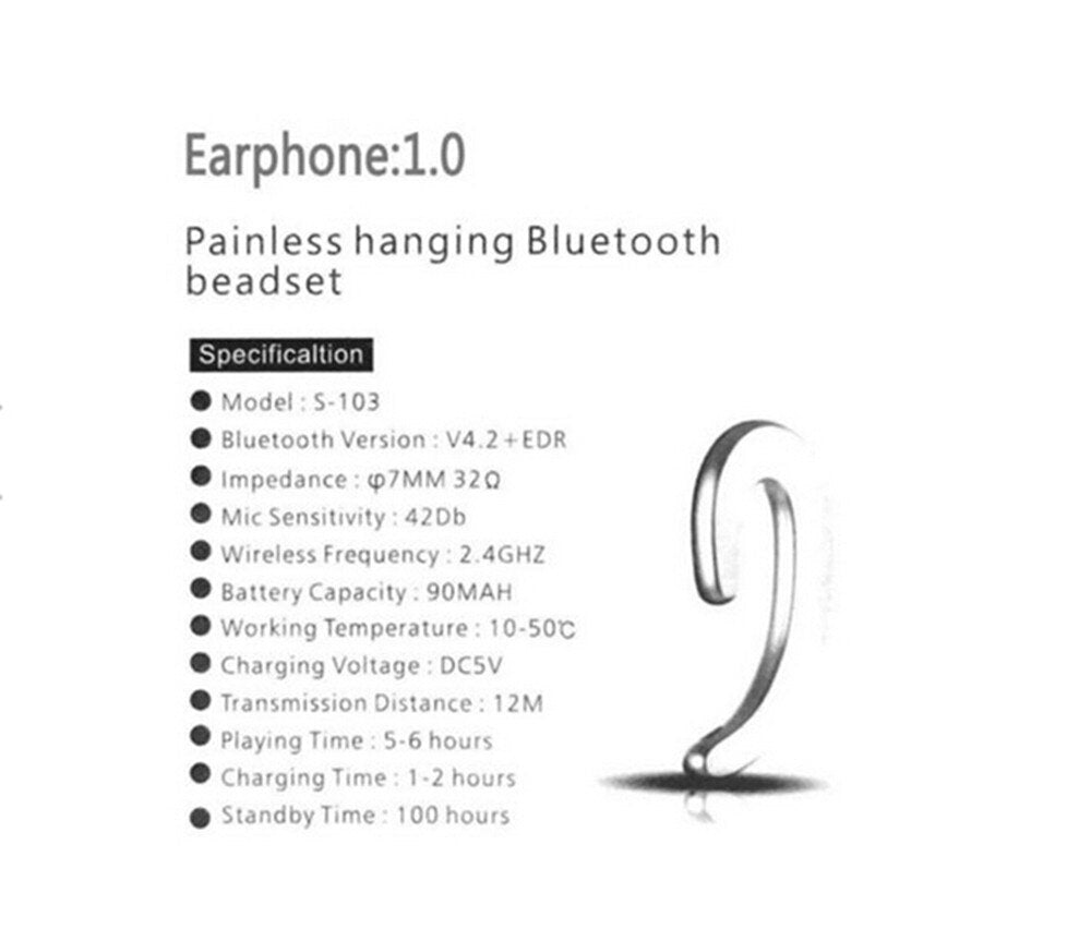 Bone Conduction earphone Wireless Bluetooth 4.2