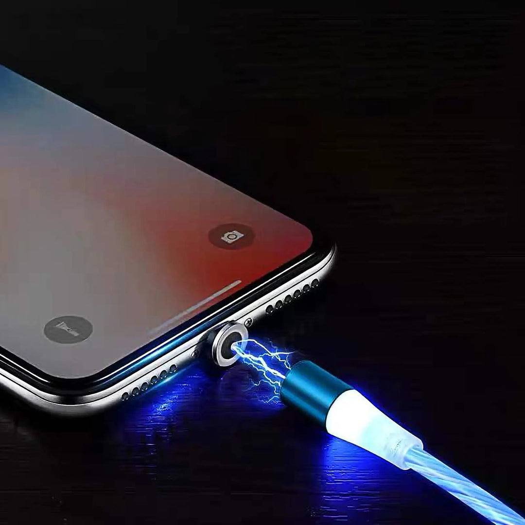 3 in 1 LED Flowing Magnetic Fast Charging Cable - Shakefav.com