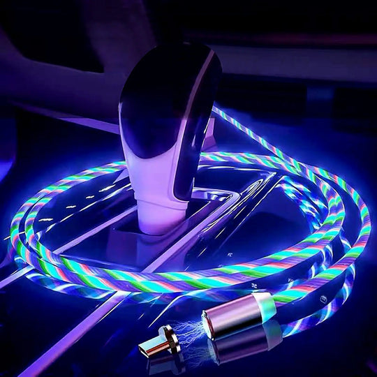 3 in 1 LED Flowing Magnetic Fast Charging Cable - Shakefav.com