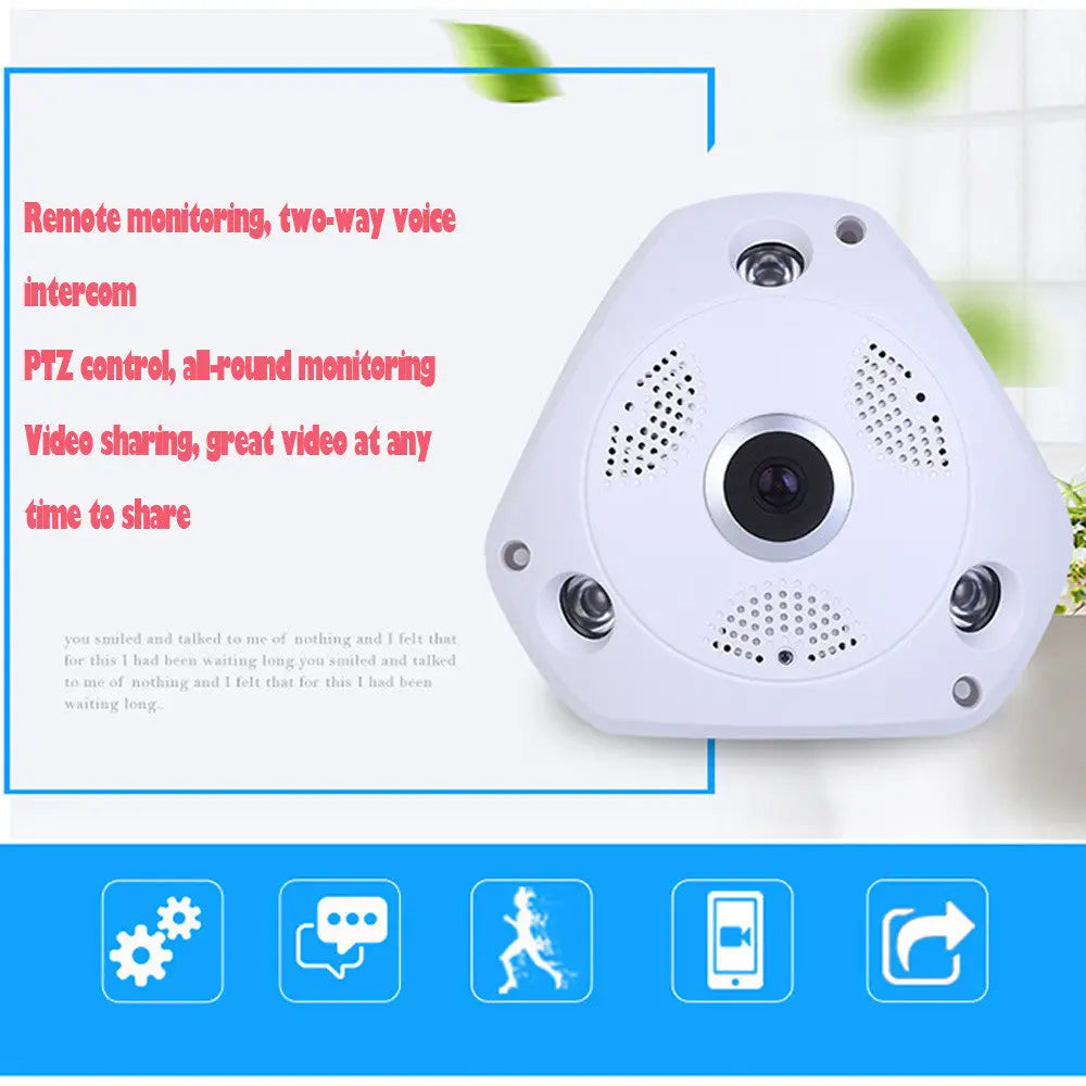 360degree Panoramic 960P IR Camera Light - Shakefav.com