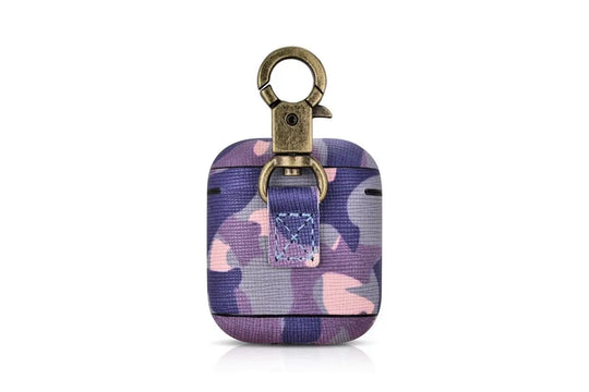 Camo Purple Premium Leather AirPods 1 & 2 Case - Shakefav.com