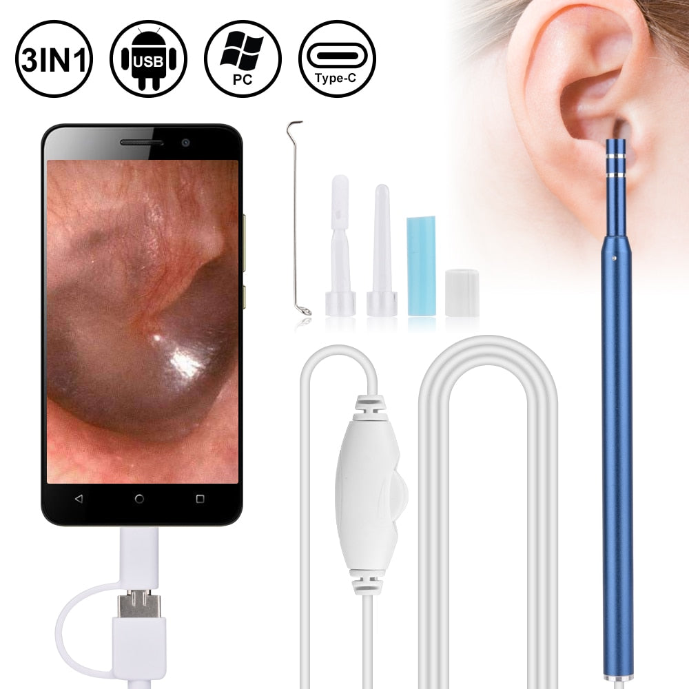 Ear Cleaning Endoscope 3 in1 USB HD Visual Ear