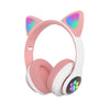 STN-28 Over Ear Music Headset Glowing Cat Ear Headphones Foldable
